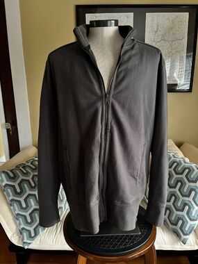 American Giant Moto Full-Zip Jacket Heavyweight Dark Gray USA